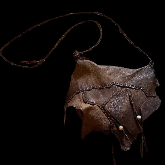 Vintage Handmade Deer-hide Pocketbook - Picture 2 of 6